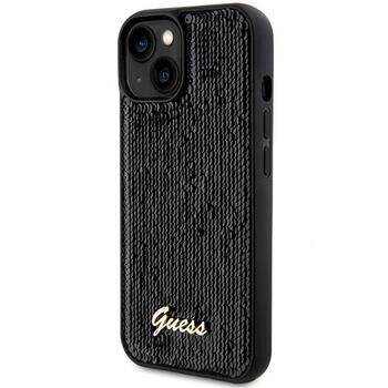 Guess GUHCP14SPSFDGSK Hardcase Sequin Script Metal Защитный чехол для iPhone 14 / 15 / 13 6.1