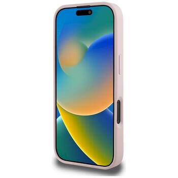 Case Guess Grained Roses Big 4G logo Защитный чехол для iPhone 16 Pro Max / розовый (GUHCP16XPGROP4MP)