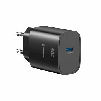 Swissten Edge Tīkla Lādētājs USB-C GaN 20W Melns (22071710)