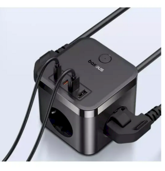 Baseus PowerCombo Cube Cетевой удлинитель 3AC+2U+2C (E00066400117-00)