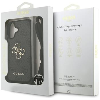 Guess 4G Big Logo Cord Stap Crossbody Защитный чехол для iPhone 17 / чёрный (GUHCP17SP4GMGCRK)