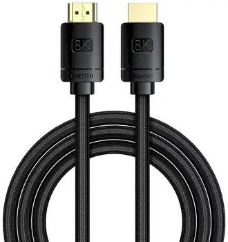Baseus High Definition Series HDMI кабель HDMI 2.1 8K 60Hz 3D HDR 48Gbps 2m / чёрный (CAKGQ-K01)