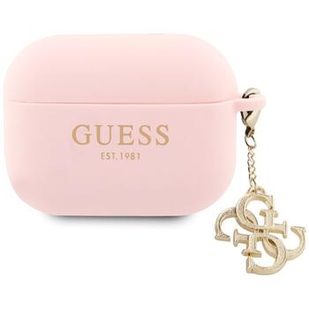 Guess GUAP2LECG4P AirPods Pro 2 (2022/2023) Защитный чехол / pink Liquid Silicone Glitter Triangle Charm (GUAP2LECG4P)
