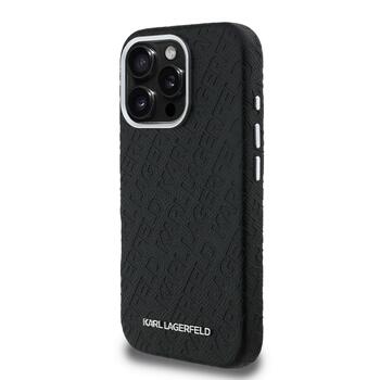 Karl Lagerfeld Grained PU Repeated Logo MagSafe Case Чехол для Apple iPhone 16 Pro (KLHMP16LPGKLFOFK)