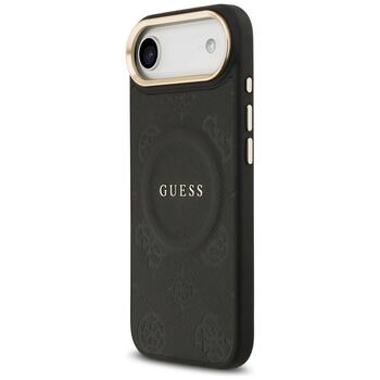 Case Guess Peony Hot Stamp MagSafe Защитный чехол для iPhone Air / чёрный (GUHMP17MPSAMSECK)