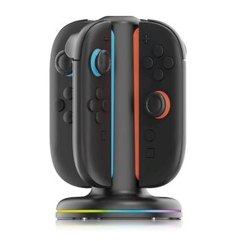 iPega SW2052 Charger Dock with RGB Зарядное устройство для JoyCon Controllers Nintendo Switch 2 / чёрный (PG-SW2052)