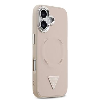 Guess PU Leather Triangle Logo MagSafe Case Чехол для Apple iPhone 17 (GUHMP17SPSDTSCMP)