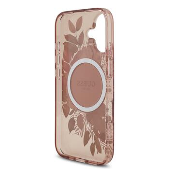 Guess IML Flowers Strap MagSafe Case Защитный чехол для iPhone 17 / розовый (GUHMP17SHFWBRCESP)