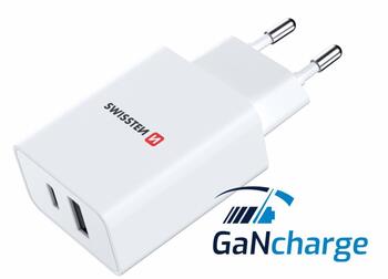 Swissten GaN Charger зарядное устройство PD 30W USB-C / USB (22037000)