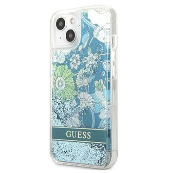 Guess GUHCP13SLFLSN Hardcase Flower Liquid Glitter Защитный чехол для iPhone 13 mini 5,4