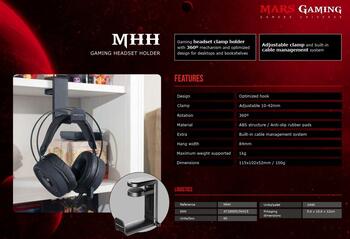 Mars Gaming MHH2 Galda turētājs spēļu austiņām (MHH2)