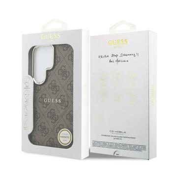 Guess PU Leather 4G Gold Frame Magnetic Case Чехол для Samsung Galaxy S26 Ultra (GUHMS26LP4MSEGCW)