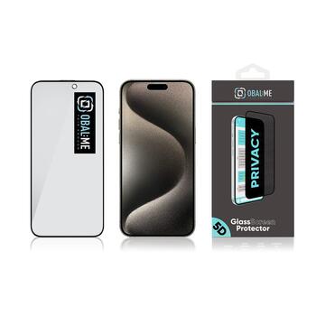 OBAL:ME Privacy 5D Glass Screen Protector Защитное стекло для Apple iPhone 15 Pro Max / чёрный (57983121449)
