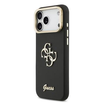 Guess PU Grained 4G Logo Stand Camera Frame Case Защитный чехол для iPhone 17 Pro Max / чёрный (GUHCP17XPCS4GSK)