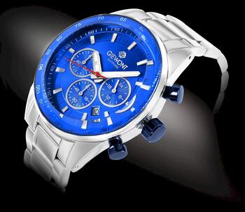 Giewont Vīriešu pulkstenis Chronograph Sapphire / sudraba/zils (GW9140-B3)
