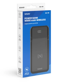 SAVIO BA-09 Беспроводной Внешний аккумулятор 10000mAh (BA-09)
