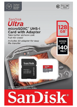 SanDisk microSDXC Карта Памяти 140MB / 128GB (SDSQUAB-128G-GN6IA)