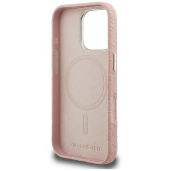 Karl Lagerfeld FW Stamped Karl MagSafe Case Защитный чехол для iPhone 16 Pro Max / розовый (KLHMP16XPGKLFOFP)
