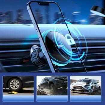 Joyroom JR-ZS291 Car Mount Wireless Charger MagSafe Air Outlet Version Magnētiskais automašīnas turētājs 15W / melns (JR-ZS291)