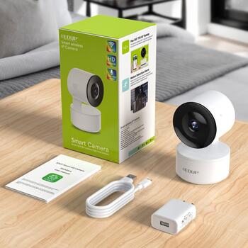 EDUP EH-2048P17 V2 Smart IPCam Умная камера для дома Wi-Fi / PTZ 350° / 2K H.264 / microSD / Audio / IR WDR / USB-C (EH-2048P17V2)