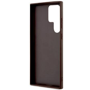 Guess GUHCS23LG4GFBR Hardcase 4G Metal Gold Logo Aizsargapvalks priekš Samsung Galaxy S23 Ultra S918 / brūns (GUHCS23LG4GFBR)