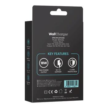 OBAL:ME Wall Charger USB-A 18W Tīkla lādētājs / melns (18W1UBL)