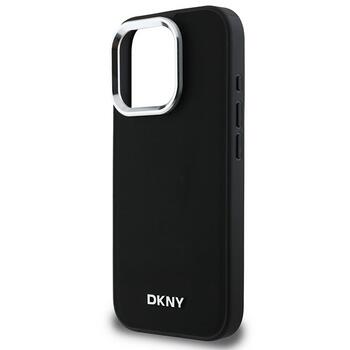 DKNY Plain Silver Logo MagSafe Aizsargapvalks Priekš Apple iPhone 16 Pro Max (DKHMP16XPSCMCLK)