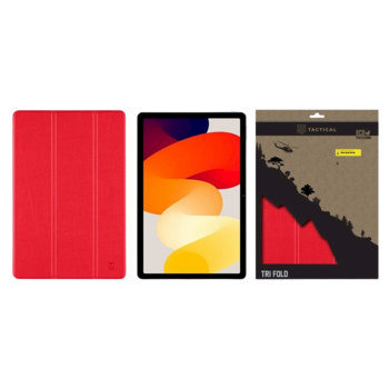 Tactical Book Tri Fold Case Planšetdatoru maciņš priekš Xiaomi Redmi Pad SE 11 / sarkans (TA-57983120943)