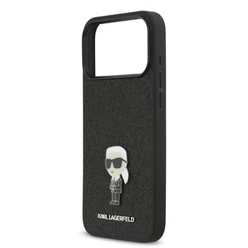 Karl Lagerfeld Fixed Glitter Metal Ikonik Case Чехол для Apple iPhone 17 Pro Max (KLHCP17XGKNPSK)