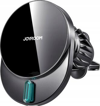 Joyroom JR-ZS409 Car Mount Magnetic Wireless Charger Air Outlet Version Magnētiskais automašīnas turētājs Bezvadu lādētājs PD 15W ar USB to Type-C kabeli 1m / melns (JR-ZS409-BLK)