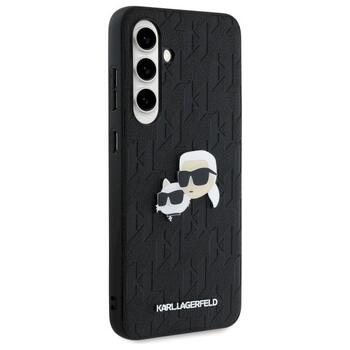 Karl Lagerfeld KLHCS24FEPGKLKCPK Hardcase Monogram Karl & Choupette Head Pin Защитный чехол для Samsung Galaxy S24 FE S721 / чёрный (KLHCS24FEPGKLKCPK)