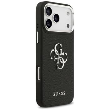Guess Grained Big 4G Classic Logo Case Защитный чехол для iPhone 17 Pro Max / чёрный (GUHCP17XPG4SMCEK)