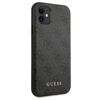 Guess GUHCN61G4GFGR Hardcase 4G Metal Gold Logo Aizsargapvalks priekš iPhone 11 6,1