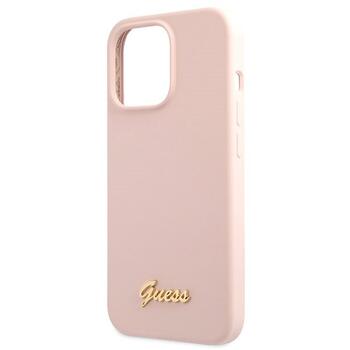 Guess GUHCP13XLSLMGLP Silicone Script Gold Log Защитный чехол для iPhone 13 Pro Max 6.7