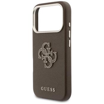 Guess FW Resin Logo Case Aizsargapvalks priekš iPhone 17 Pro / brūns (GUHCP17L5PS4RGGW)