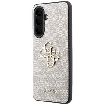Case Guess Leather 4G Metal Logo Aizsargapvalks priekš Samsung Galaxy A37 5G / rozā (GUHCSA374GMGPI)