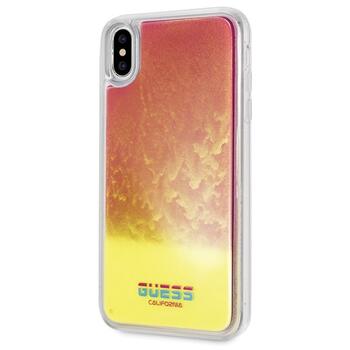 Guess GUHCI65GLCPI California Glow in the dark Защитный чехол для iPhone Xs Max / розовый (GUHCI65GLCPI)