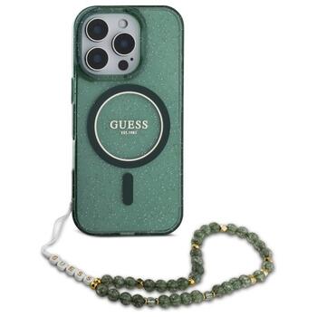 Guess GUHMP16XHGCRELSA Hardcase IML Glitter With Pearl Aizsargapvalks priekš iPhone 16 Pro Max 6.9