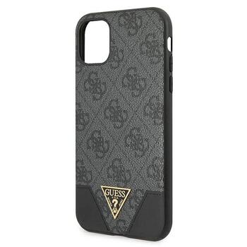 Guess GUHCN61PU4GHBK Hardcase 4G Triangle Collection Aizsargapvalks priekš iPhone 11 6,1