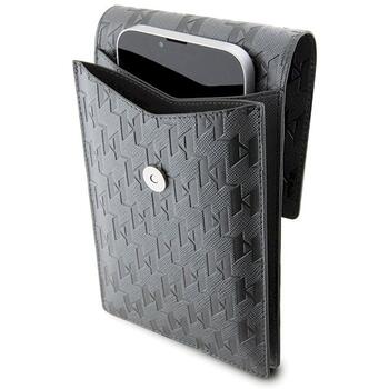 Karl Lagerfeld Torebka KLWBSAKHPCG Saffiano Monogram Choupette Telefona maciņš / sudraba (KLWBSAKHPCG)