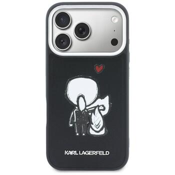 Case Karl Lagerfeld Karl & Choupette Back Logo MagSafe Защитный чехол для iPhone 17 Pro / чёрный (KLHMP17L6PKCBPK)