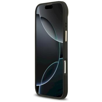 Case Guess Grained Strass Logo MagSafe Защитный чехол для iPhone Air / чёрный (GUHMP17MPGCRMDEK)