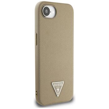 Case Guess Grained Triangle MagSafe Защитный чехол для iPhone 16e / 17e / коричневый (GUHMPSE4PGTSPSW)
