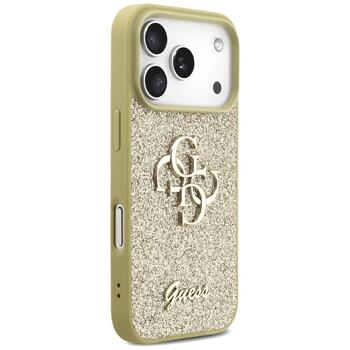 Guess Fixed Glitter Big 4G case Защитный чехол для iPhone 17 Pro / золотой (GUHCP17LHG4SGD)
