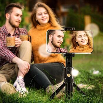 RoGer 2in1 Universāls Selfie Stick + Tripod Statnis ar Bluetooth Tālvadības pulti (RO-SELF-2IN1-BK)