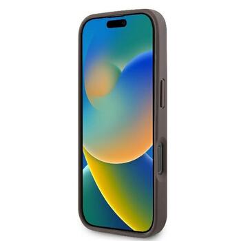 Guess Leather 4G Triangle Strass Защитный Чехол для Apple iPhone 16 Pro Max (GUHCP16XP4TDPW)