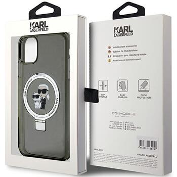 Karl Lagerfeld KLHMN61HMRSKCK Ring Stand Karl&Choupettte Ma Aizsargapvalks priekš iPhone 11/Xr 6.1
