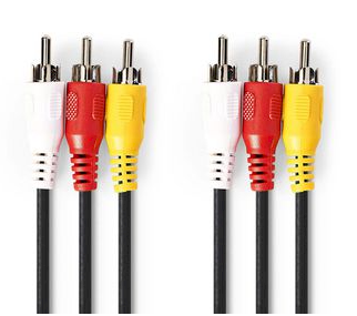 Nedis RCA - RCA Video Kabelis 1.5m (CVGL24300BK15)