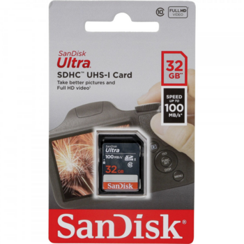 SanDisk Ultra Lite SDHC Карта памяти  32GB / 100MB/s (SDSDUNR-032G-GN3IN)