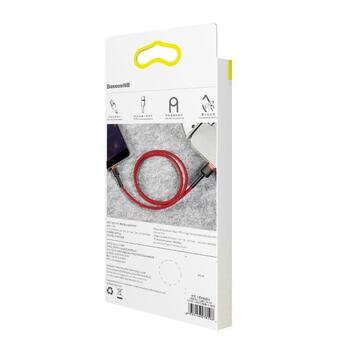 Baseus Cafule USB Lightning Кабель для зарядки 2.4A 1m / чёрный/красный (CALKLF-B09)